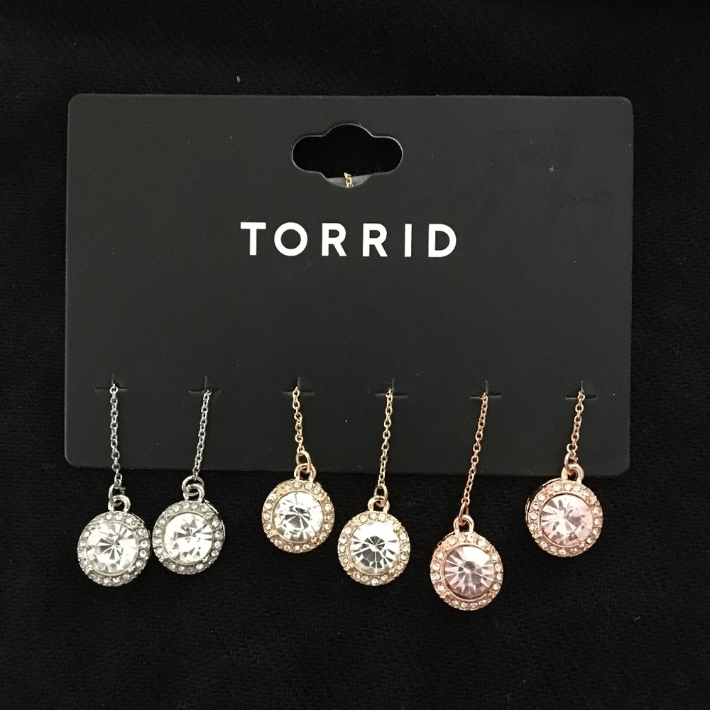 Torrid brand TriColor Threader Earrings